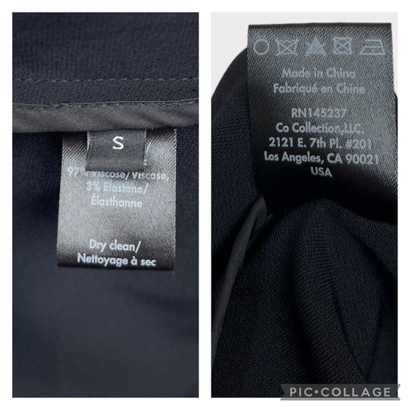 CO Essentials Black Pull-On Midi Pencil Skirt Women's Size Small - Picture 12 of 12